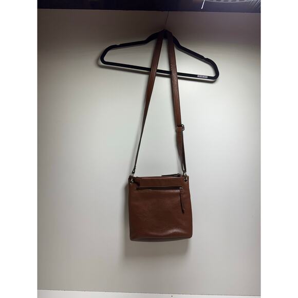 Franco Sarto  town Leather Cross Body Zippered Handbag Purse Boho Adjustable - Picture 5 of 14